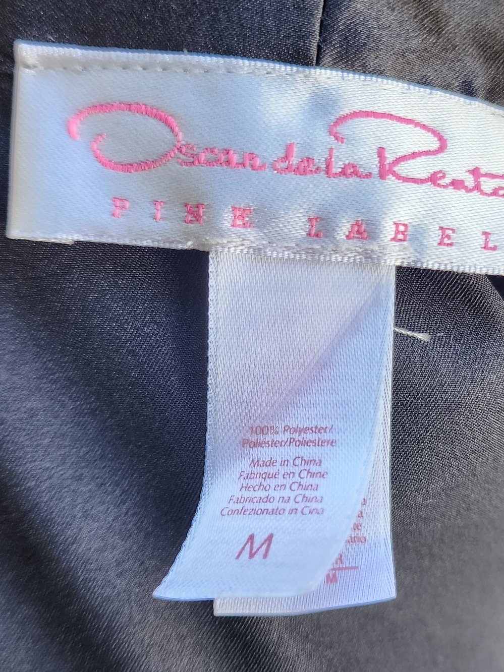 Vintage Oscar de la Renta Black Satin Long Robe - Picture 11 of 11